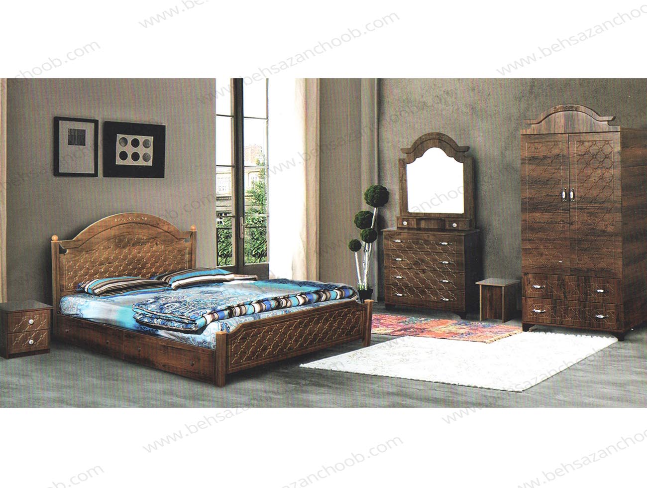 تخت خواب دونفره روژان TD3033